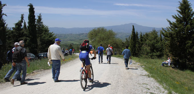 Biking in San Casciano during Giro d'Italia 2011